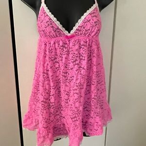 Hot pink lace VS lingerie